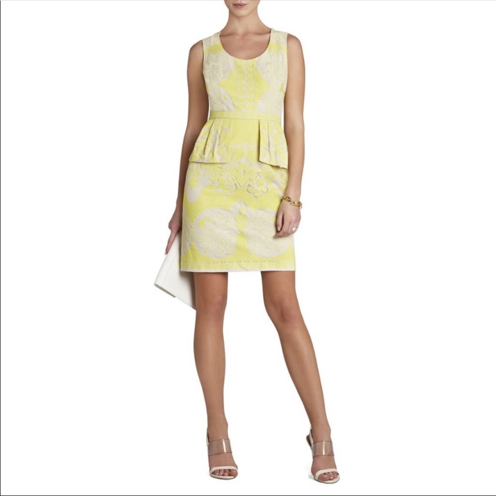 NWT BCBG MaxAzria “Etna” Lace Peplum Dress